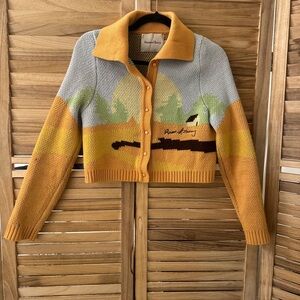 House of Sunny Daytripper Cardigan in orange size 4